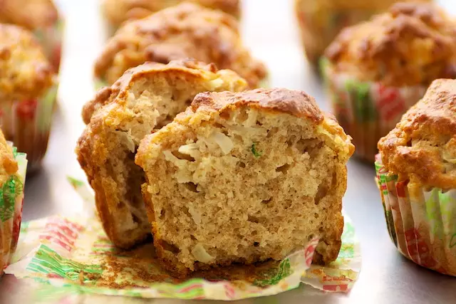 Cheesy Whole Wheat Cheddar Muffins