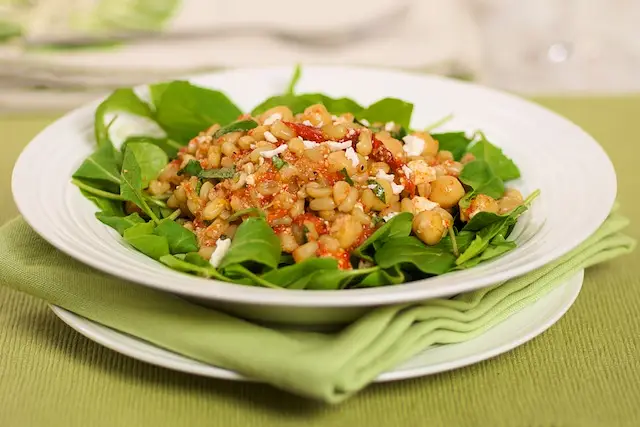 Arugula, Chickpea & Wheat Berry Salad