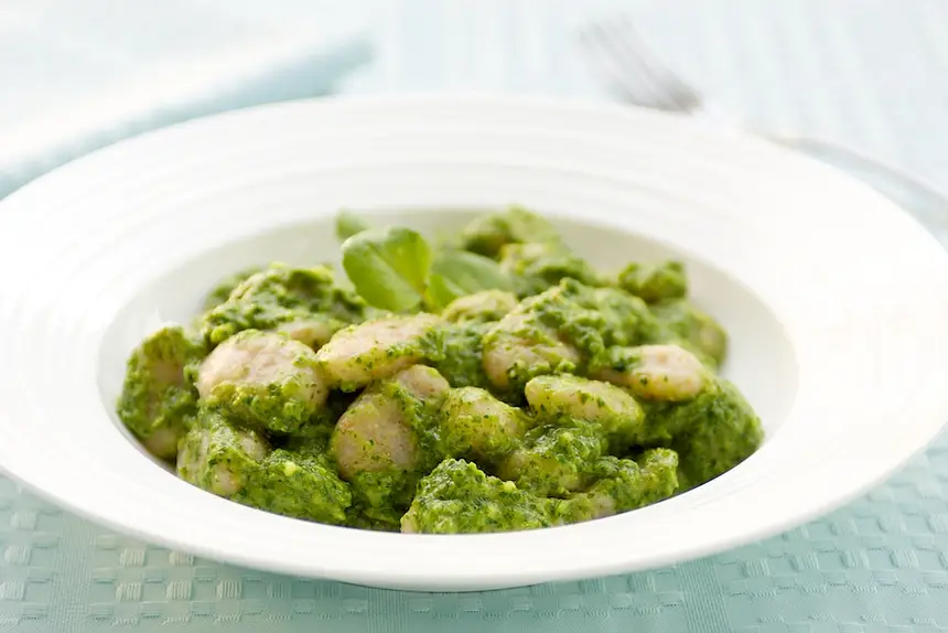 Sweet Potato Gnocchi with Watercress Pesto 