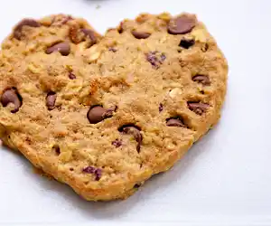Valentine's Day Chocolate Chip & Peanut Butter Cookies