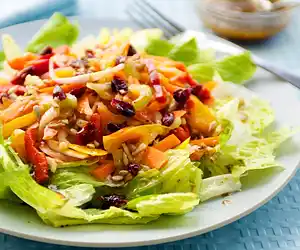 Fresh Vegetable Salad with Maple Soy Vinaigrette
