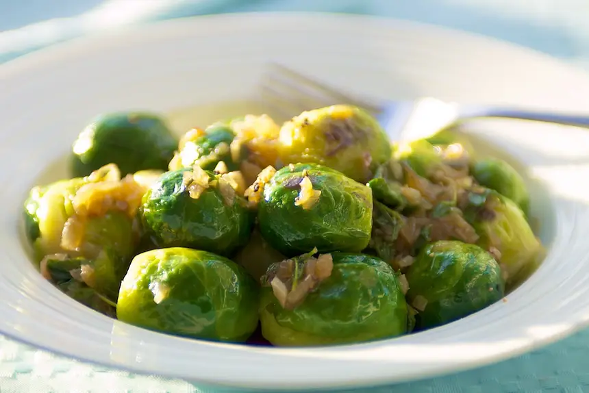 Thyme Braised Brussels Sprouts