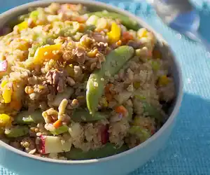 Toasted Quinoa, Apple & Walnut Salad