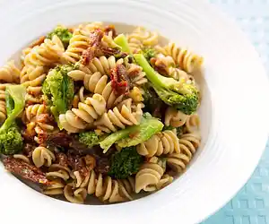 Broccoli & Sun-dried Tomato Pasta Salad with Walnuts