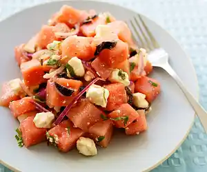 Watermelon, Feta & Mint Salad