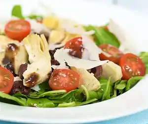 Artichoke & Baby Arugula Salad with Balsamic Vinaigrette