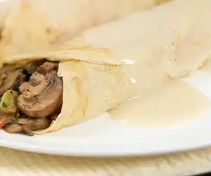 Spinach-Mushroom Crepes