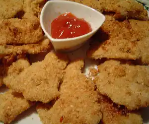 Baked Parmesan Chicken Fingers (Low Fat)