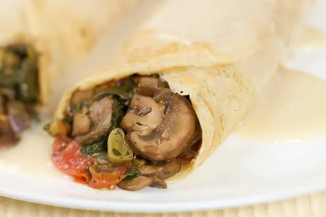 Spinach-Mushroom Crepes
