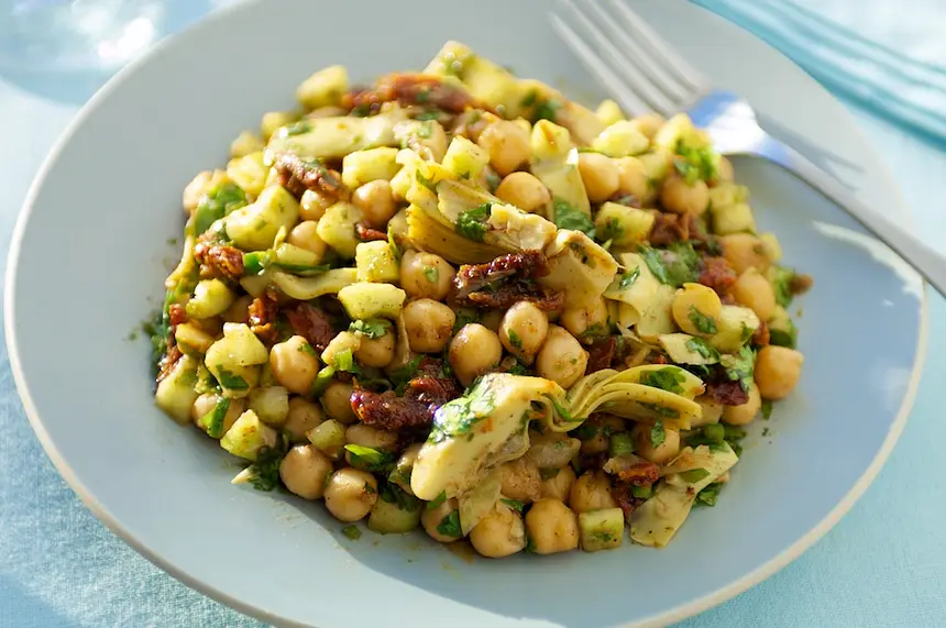 Chickpea Salad with Parsley, Lemon & Sun-dried Tomatoes