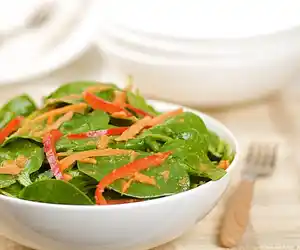 Baby Spinach Salad with Asian Ginger Dressing