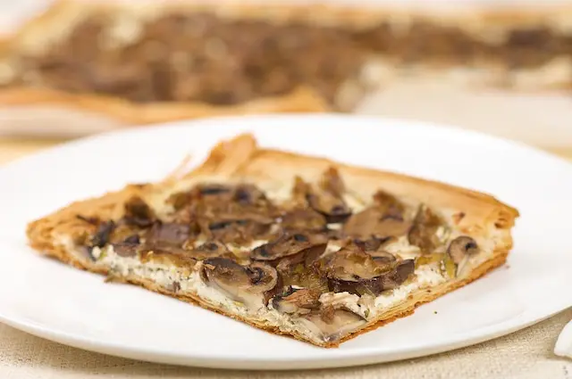 Cheesy Mushroom & Leek Phyllo Tart