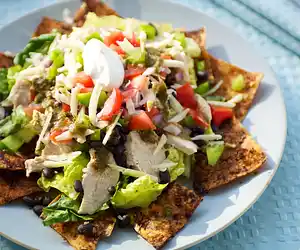 Black Bean-Taco Salad with Lime Vinaigrette