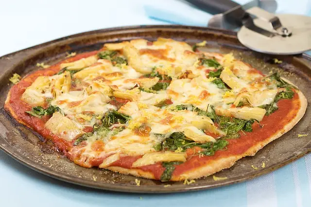 Artichoke, Spinach & Lemon Pizza