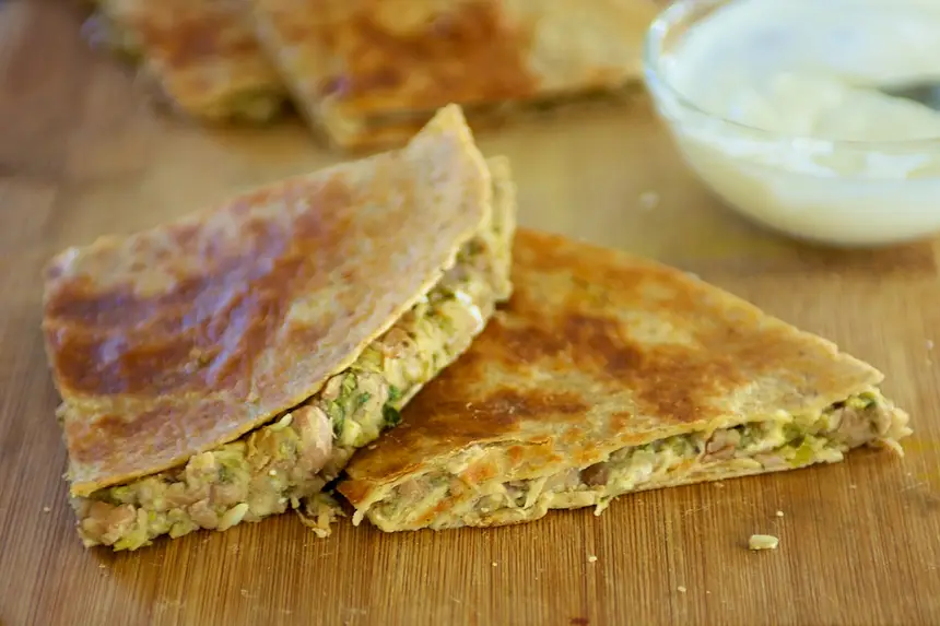 Pinto Bean & Feta Cheese Quesadillas