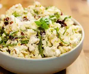 Popcorn with Basil & Sun-Dried Tomatoes
