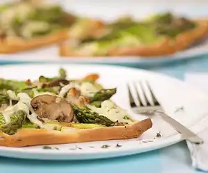 Asparagus Mushroom & Cheese Tart (Low Fat)