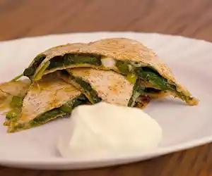Spinach Whole Wheat Quesadillas