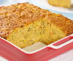 Cheesy Basil Corn Bread
