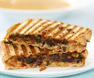Chard Panini with Bean Spread