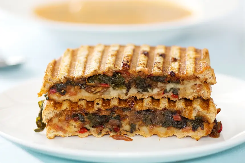 Chard Panini with Bean Spread