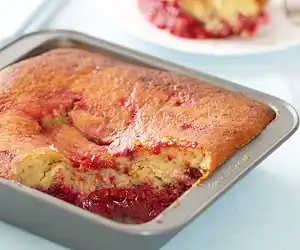 Raspberry Pudding Cake