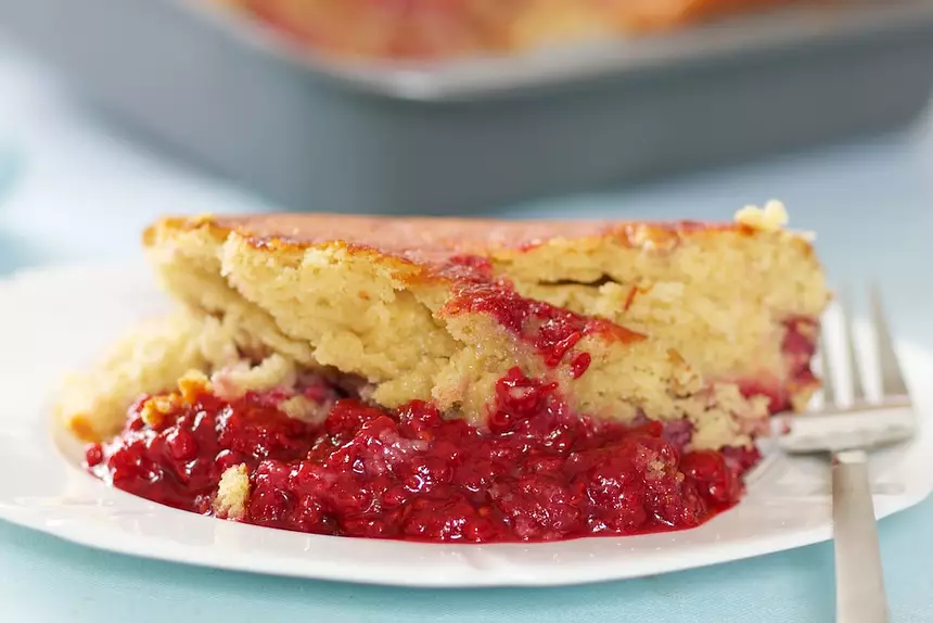 Raspberry Pudding Cake