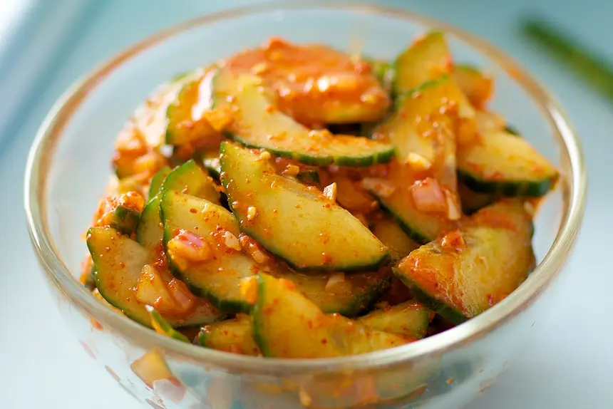 Spicy, Sweet & Sour Cucumber Salad