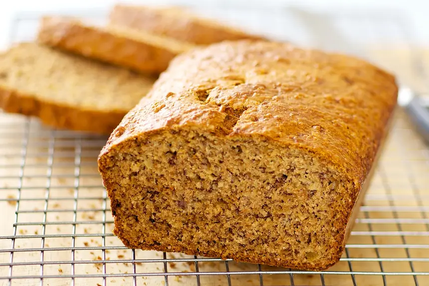 Pour the batter in the prepared loaf pan