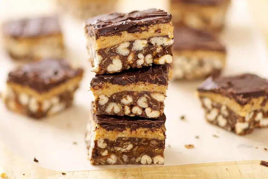 Chocolate-Peanut Butter Crispy Bars