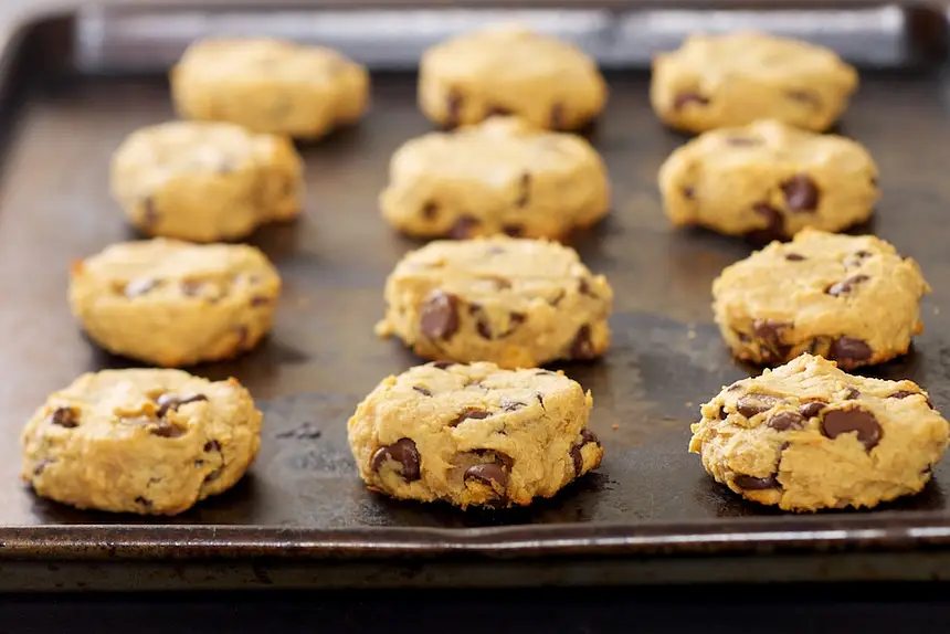 Peanut Butter, Chocolate Chip and Chickpea Cookies