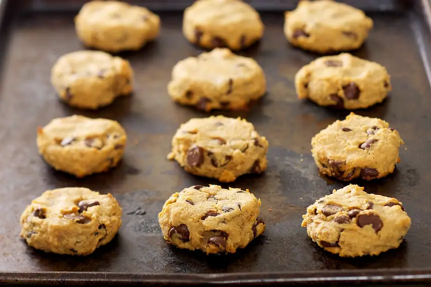 Bake at 350 degrees F oven for 8 to 12 minutes until the cookies are set.  