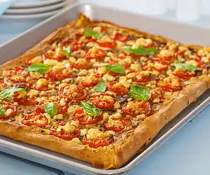 Tomato, Feta & Pesto Phyllo Tart