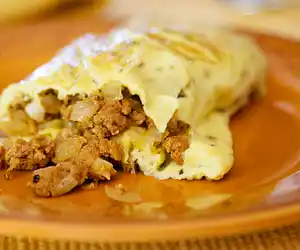 Chrissy's Eggs & Chorizo Omelette