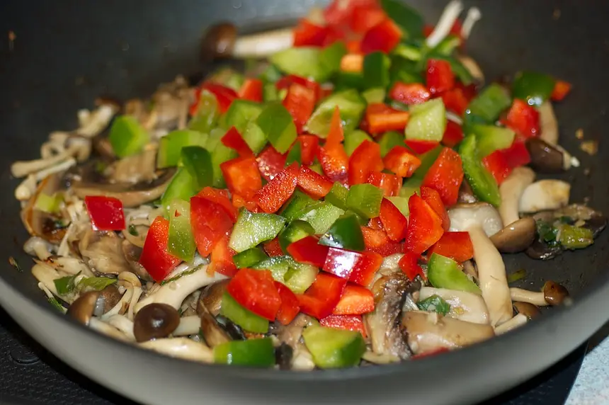 Add all the peppers, 