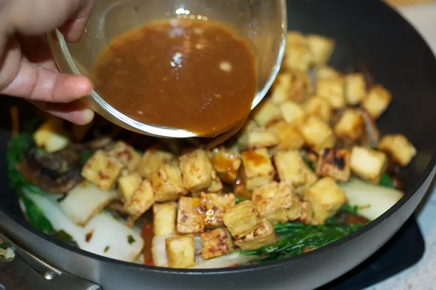 and pour the sauce over. 