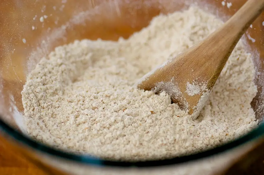 Mix flour and salt.  