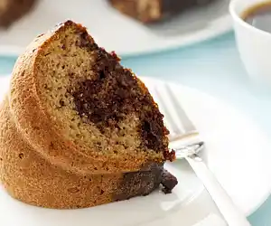 Banana Marble Chocolate Cake