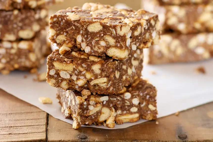 Crunchy Chocolate Peanut Butter & Coconut Bars
