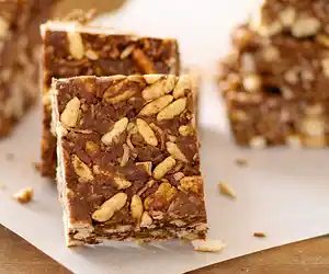 Crunchy Chocolate Peanut Butter & Coconut Bars