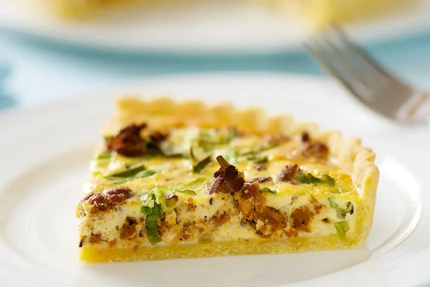 Chorizo Quiche in Cornmeal Crust