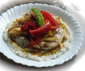 Chicken with Fennel Red Pepper & Rice