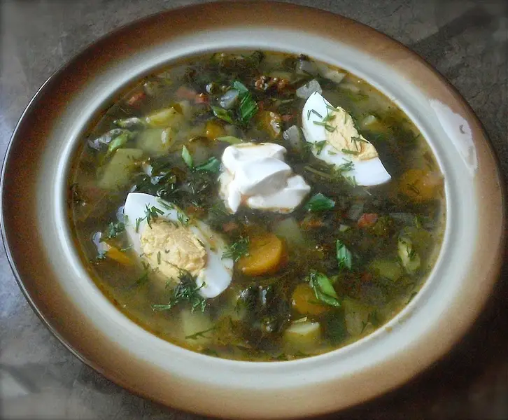 Sorrel Soup with Chorizo