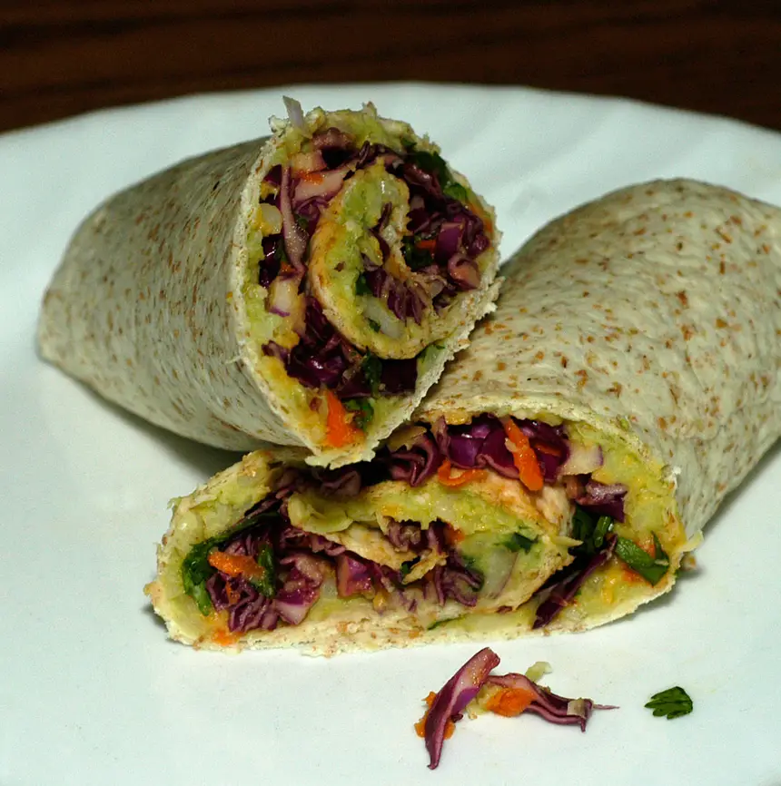 Creamy Avocado & White Bean Wrap