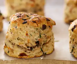 Basil, Feta, Sun-Dried Tomato & Olive Scones