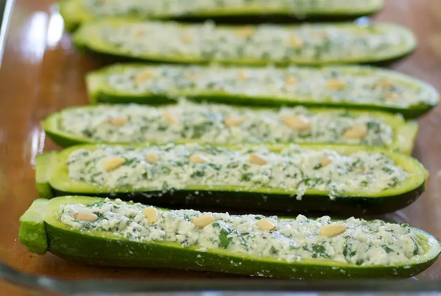Place zucchini shells in a single layer