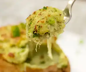Twice Baked Potatoes with Gouda & Pesto 