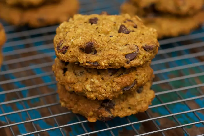 Pumpkin Oatmeal Chocolate Chip & Cranberry Cookies