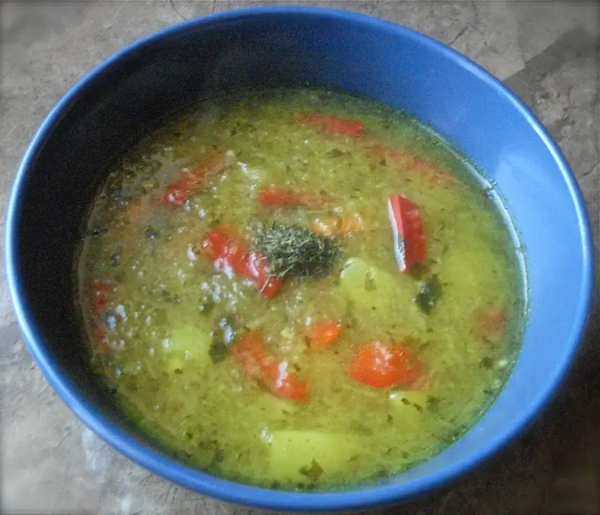 Long White Radish & Bear's Garlic Soup