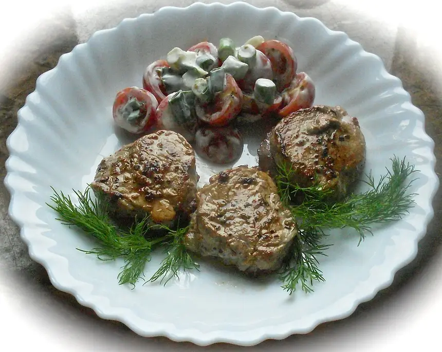 Pork Tenderloin Medallions with Elderberry Syrup & Dry-Cured Ham